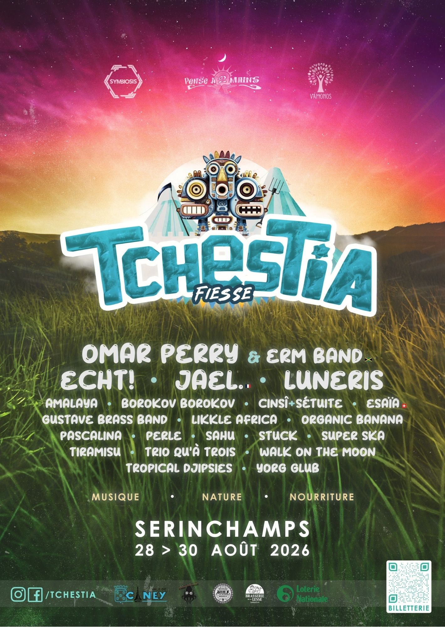Affiche lineup — Festival Tchestia